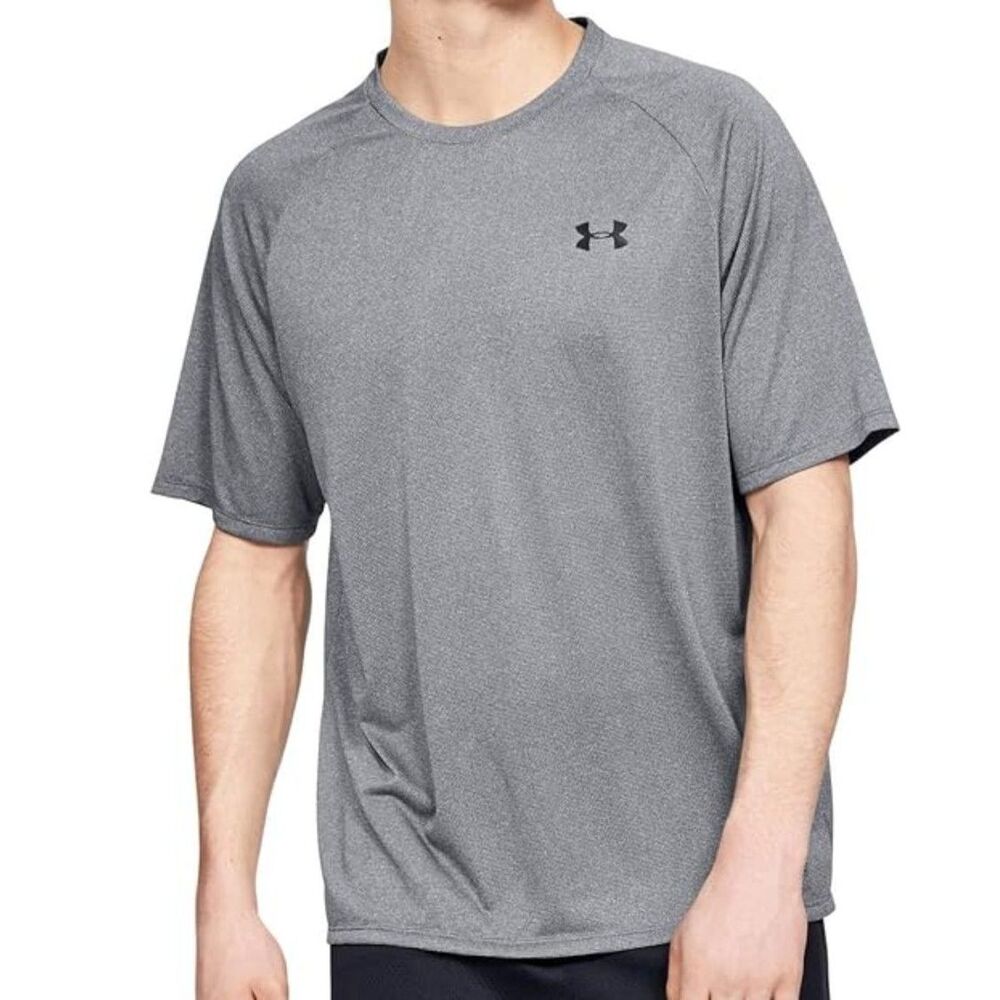 Under Armour Gray Heatgear Activewear Shirt Pullover Crew Neck Men's Size Small